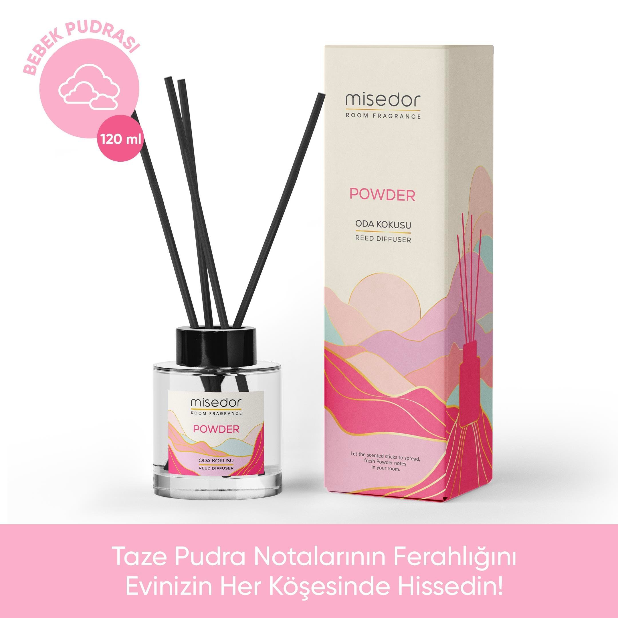 Misedor Powder Çubuklu Oda Kokusu 120 ml